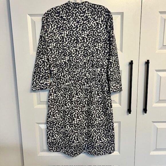 Banana Republic Black & White Abstract Dot Print Tie-Waist Dress | Size S - Picture 6 of 6